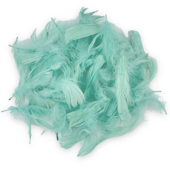 50 Stück Natur Federn Basteln - Echte Hühnerfedern 12-20cm