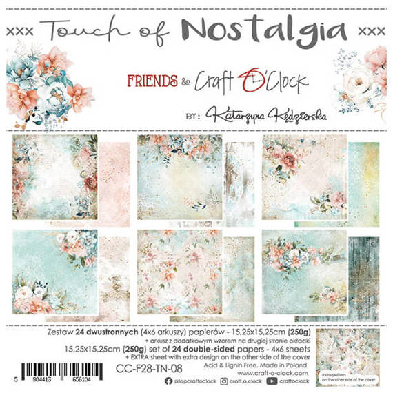 Craft Oclock Set Blatt X Cm Doppelseitig Scrapbooking Papier Touch Of Nostalgia