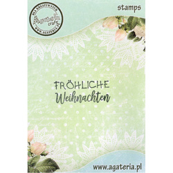  AGATERIA - Transparent Stempel Motivstempel - Fröhliche Weichnachten Untertitel