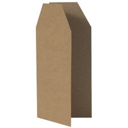  RzP - Leere Kartenbasis - Blanko Karte zum Basteln - DL TAG 10x21cm - Kraft