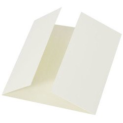  RzP - Leere Kartenbasis - Blanko Karte zum Basteln - Doppelkarten Faltkarten 14x14cm - Creme 