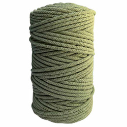 100m Baumwollkordel 5mm Seil aus Baumwolle mit Polyester Kern/Deko Schnur - Pistazie