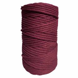 100m Baumwollkordel 5mm Seil aus Baumwolle mit Polyester Kern/Deko Schnur - burgunderrot