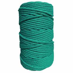 100m Baumwollkordel 5mm Seil aus Baumwolle mit Polyester Kern/Deko Schnur - türkis