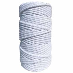 100m Baumwollkordel 5mm Seil aus Baumwolle mit Polyester Kern/Deko Schnur - weiß