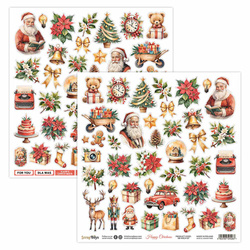 30x30cm doppelseitig Scrapbooking Papier mit Elementen - SCRAPBOYS - Happy Christmas  07