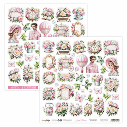 30x30cm doppelseitig Scrapbooking Papier mit Elementen - SCRAPBOYS - Sweet Peonies 07