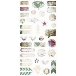 7 DOTS STUDIO Scrapbooking Papier Motivpapier 15x30cm - Elemente - Garden Party