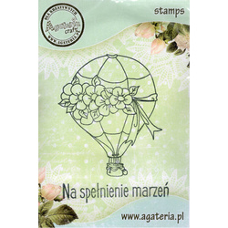 AGATERIA - Transparent Stempel Motivstempel Clear Stamp - Ballon +Untertitel PL