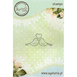 AGATERIA - Transparent Stempel Motivstempel Clear Stamp Birds in Love - Vögel 2