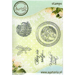 AGATERIA - Transparent Stempel Motivstempel Clear Stamp - Bóg się rodzi....Satz von Inschriften PL Weihnachten