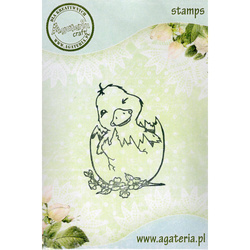 AGATERIA - Transparent Stempel Motivstempel Clear Stamp - Chicken in the shell, Ente in der Schale