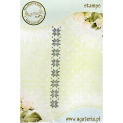 AGATERIA - Transparent Stempel Motivstempel Clear Stamp, Christmas Border, Randstempel Schneeflocken 19