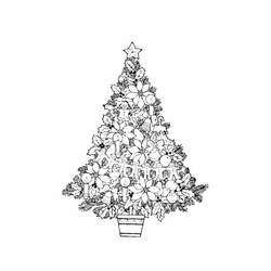 AGATERIA - Transparent Stempel Motivstempel Clear Stamp, Christmas Time - Weihnachtsbaum