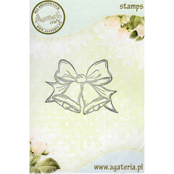 AGATERIA - Transparent Stempel Motivstempel Clear Stamp - Christmas bells,Glocken