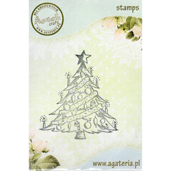 AGATERIA - Transparent Stempel Motivstempel Clear Stamp - Christmas tree -Weihnachtsbaum 3