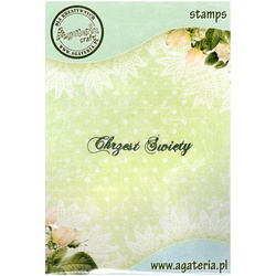 AGATERIA - Transparent Stempel Motivstempel Clear Stamp - Chrzest Święty Untertitel PL