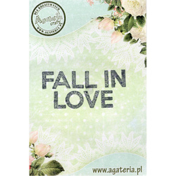 AGATERIA - Transparent Stempel Motivstempel Clear Stamp -  Fall in love - Sich verlieben