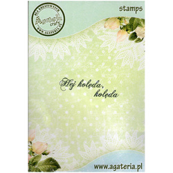 AGATERIA - Transparent Stempel Motivstempel Clear Stamp - Hej kolęda, kolęda Untertitel PL