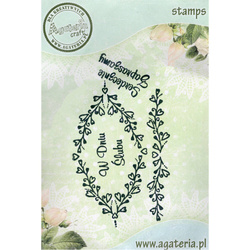 AGATERIA - Transparent Stempel Motivstempel Clear Stamp - Herzrahmen mit Beschriftung PL