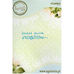 AGATERIA - Transparent Stempel Motivstempel Clear Stamp Jesteś moim szcześciem - Untertitel PL