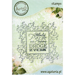 AGATERIA - Transparent Stempel Motivstempel Clear Stamp - Młodej parze...  Untertitel PL Rahmen