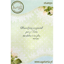 AGATERIA - Transparent Stempel Motivstempel Clear Stamp - Prawdziwy przyjaciel jest z Tobą.. Untertitel PL