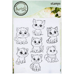 AGATERIA - Transparent Stempel Motivstempel Clear Stamp, Satz Katzen