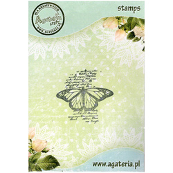 AGATERIA - Transparent Stempel Motivstempel Clear Stamp - Schmetterling im Hintergrund