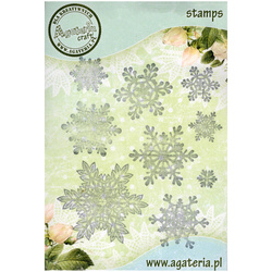 AGATERIA - Transparent Stempel Motivstempel Clear Stamp -  Schneeflocken