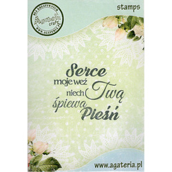 AGATERIA - Transparent Stempel Motivstempel Clear Stamp - Serce moje weź...