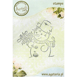 AGATERIA - Transparent Stempel Motivstempel Clear Stamp, Snowman, Schneemann 3