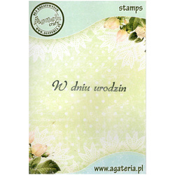 AGATERIA - Transparent Stempel Motivstempel Clear Stamp  W dniu urodzin Untertitel PL