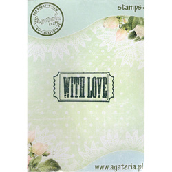 AGATERIA - Transparent Stempel Motivstempel Clear Stamp - WITH LOVE Untertitel