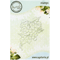 AGATERIA - Transparent Stempel Motivstempel Clear Stamp, Weintrauben Dekor