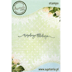 AGATERIA - Transparent Stempel Motivstempel Clear Stamp ,Wesołego Alleluja - Untertitel PL