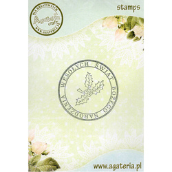 AGATERIA - Transparent Stempel Motivstempel Clear Stamp- Wesołych Świąt  - Untertitel PL