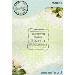 AGATERIA - Transparent Stempel Motivstempel Clear Stamp Wesołych Świąt - Untertitel PL 