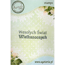 AGATERIA - Transparent Stempel Motivstempel Clear Stamp ,Wesołych Świąt...- Untertitel PL