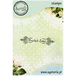 AGATERIA - Transparent Stempel Motivstempel Clear Stamp - Wesołych Świąt - Untertitel PL