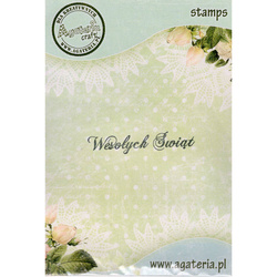 AGATERIA - Transparent Stempel Motivstempel Clear Stamp, Wesołych świąt -Untertitel PL