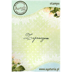 AGATERIA - Transparent Stempel Motivstempel Clear Stamp - Zapraszamy Untertitel PL