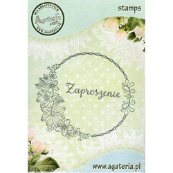 AGATERIA - Transparent Stempel Motivstempel Clear Stamp - Zaproszenie - Untertitel PL Blumenkrone