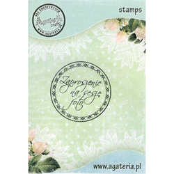 AGATERIA - Transparent Stempel Motivstempel Clear Stamp Zaproszenie na sesje zdjęciową...- Untertitel PL Rahmen, Rad