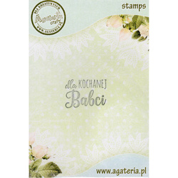 AGATERIA - Transparent Stempel Motivstempel- Dla Kochanej Babci  - Untertitel PL