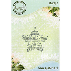 AGATERIA - Transparent Stempel Motivstempel - Serdeczne życzenia - Untertitel PL Stern