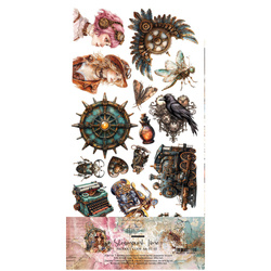 ALCHEMY OF ART 15x30cm doppelseitig Scrapbooking Papier 250g,  Steampunk Time