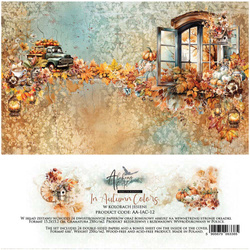 ALCHEMY OF ART 24Blatt 15x15cm doppelseitig Scrapbooking Papier, In Autumn Colors