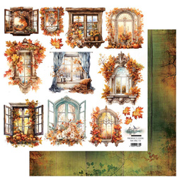 ALCHEMY OF ART 30x30cm doppelseitig Scrapbooking Papier 250g, In Autumn Colors