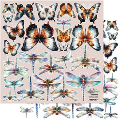 ART ALCHEMY 30x30cm doppelseitig Scrapbooking Papier 250g, Insekten